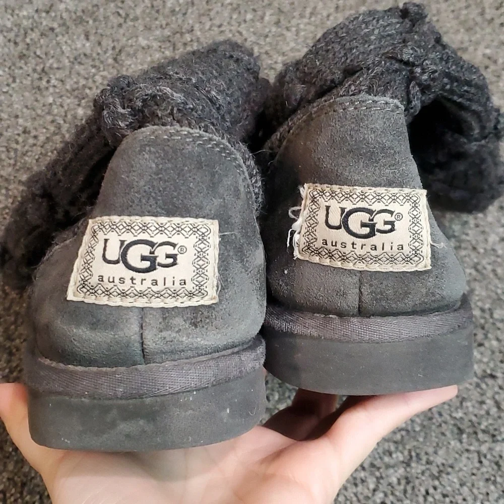 Ugg Australia Women 5879 Argyle Sweater Tall Cardi Knit Boots Shoes sz 8
